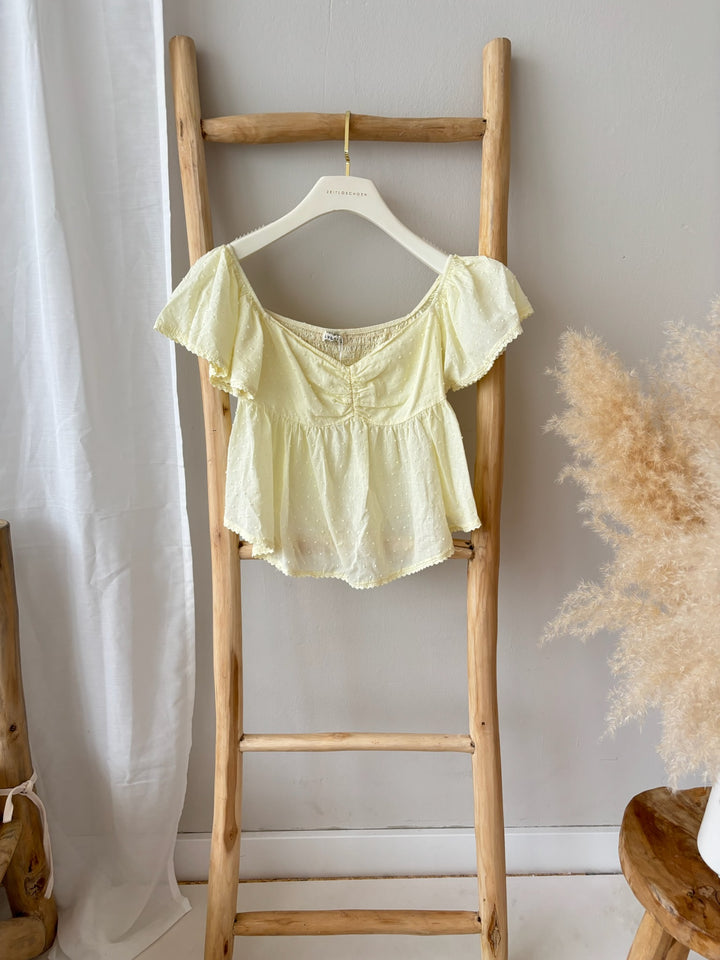 Kurzarm Bluse mit Volant Adele