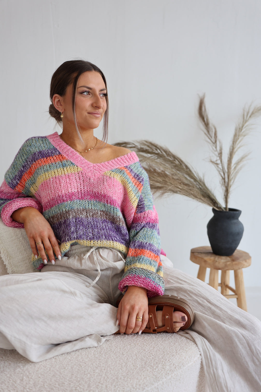 Summer Knit Pullover Multicolor