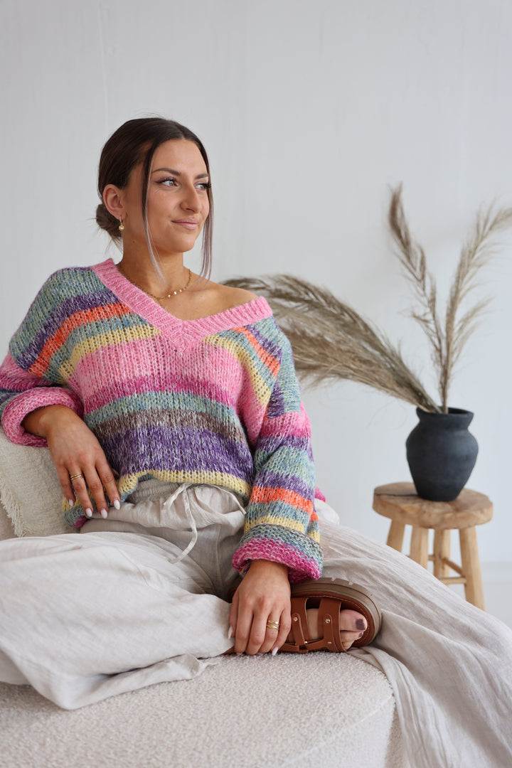 Summer Knit Pullover Multicolor