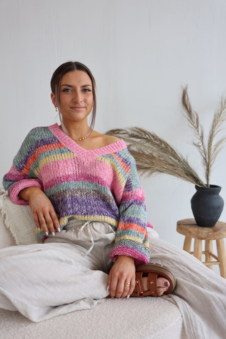 Summer Knit Pullover Multicolor