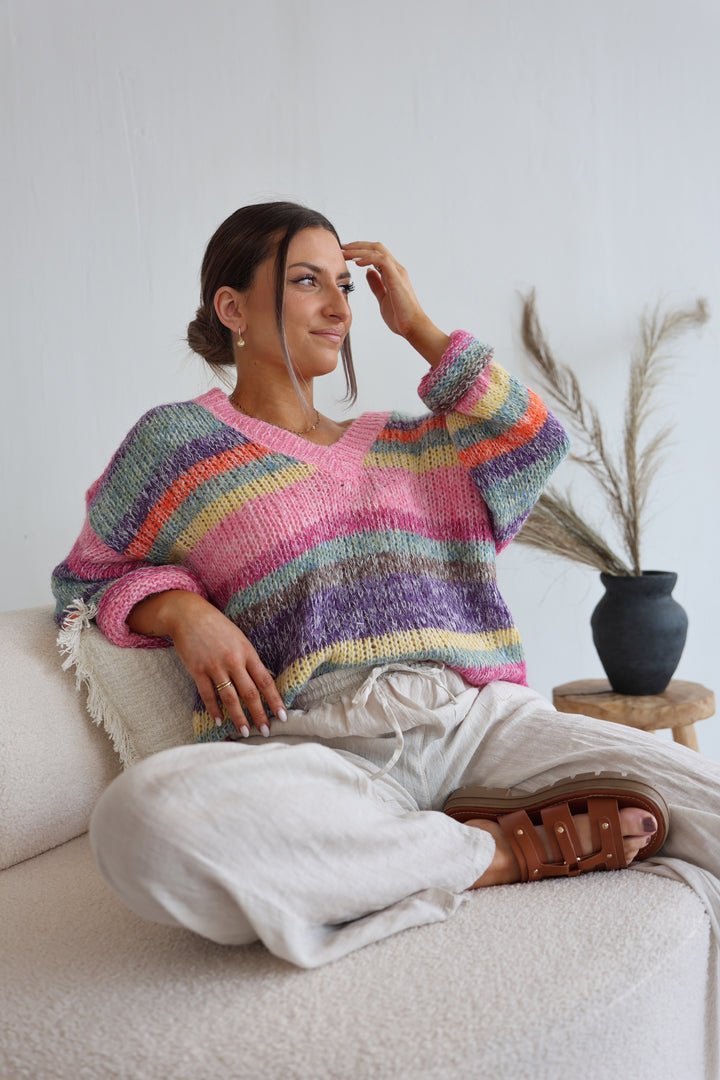 Summer Knit Pullover Multicolor