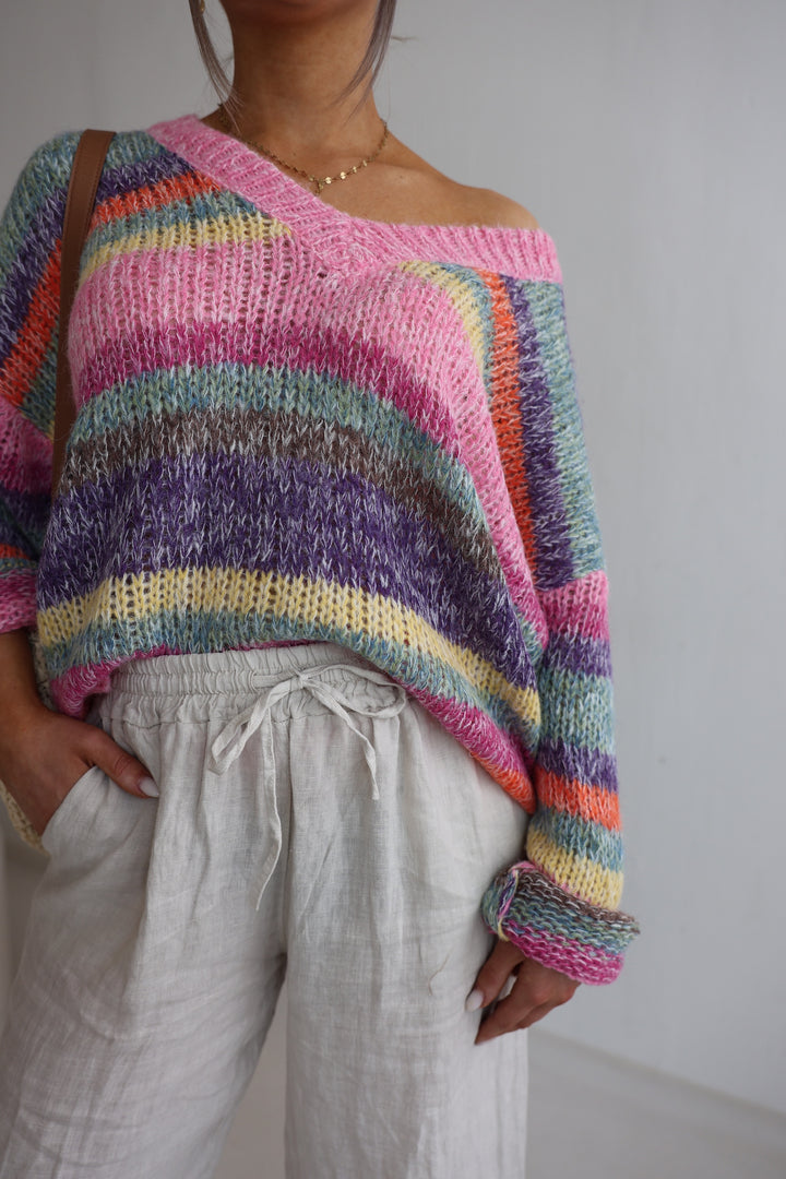 Summer Knit Pullover Multicolor