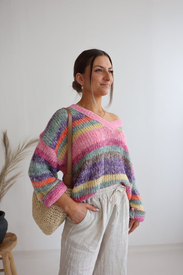 Summer Knit Pullover Multicolor
