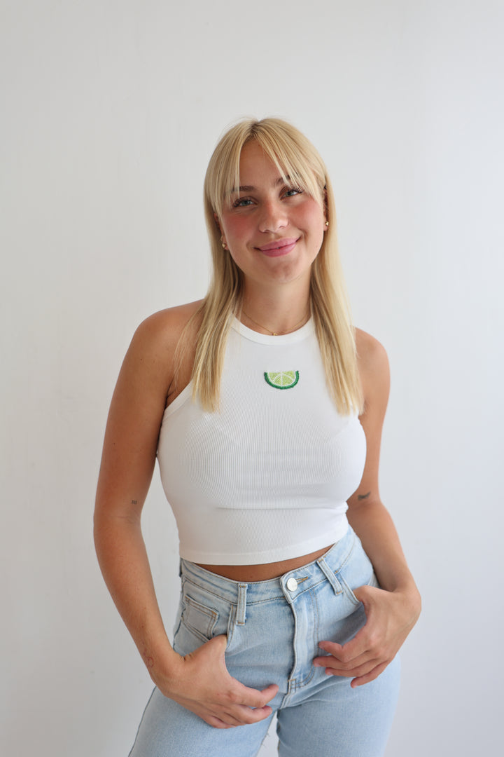 Tanktop mit Pailletten-Print Nola