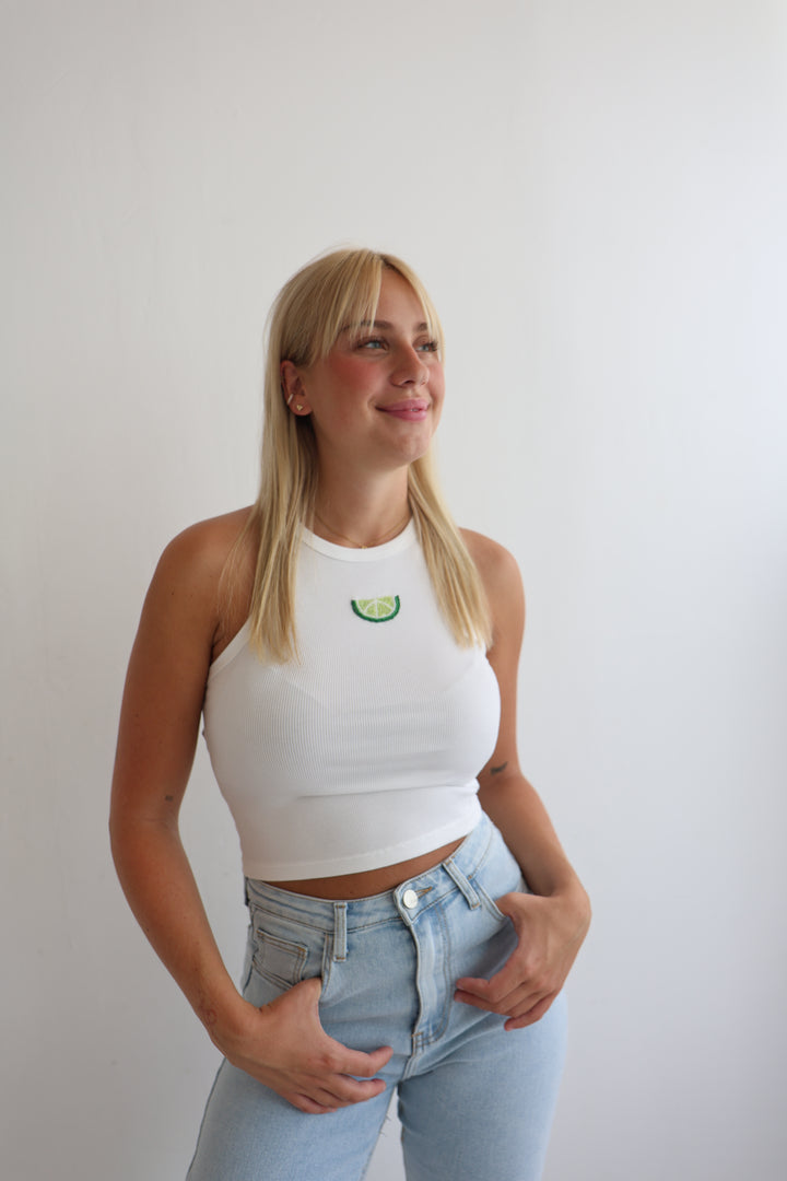 Tanktop mit Pailletten-Print Nola