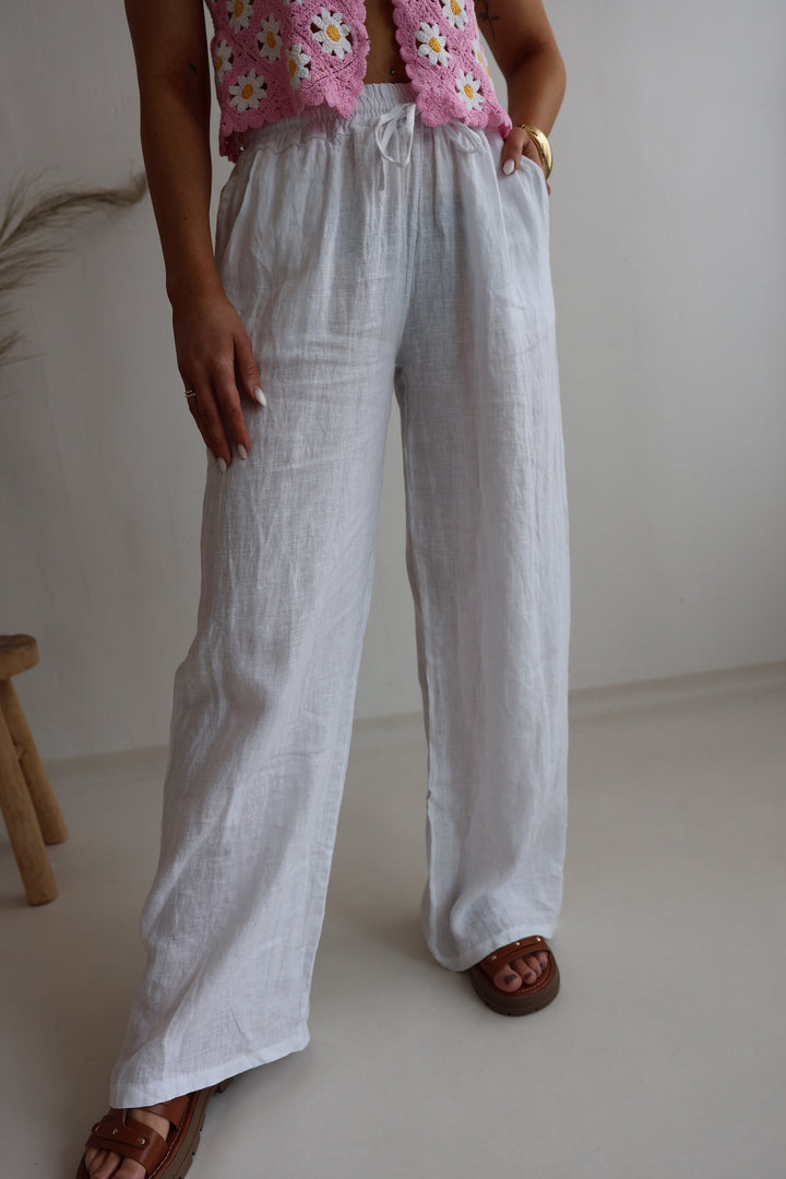 Gerade geschnittene Leinenhose Sylt