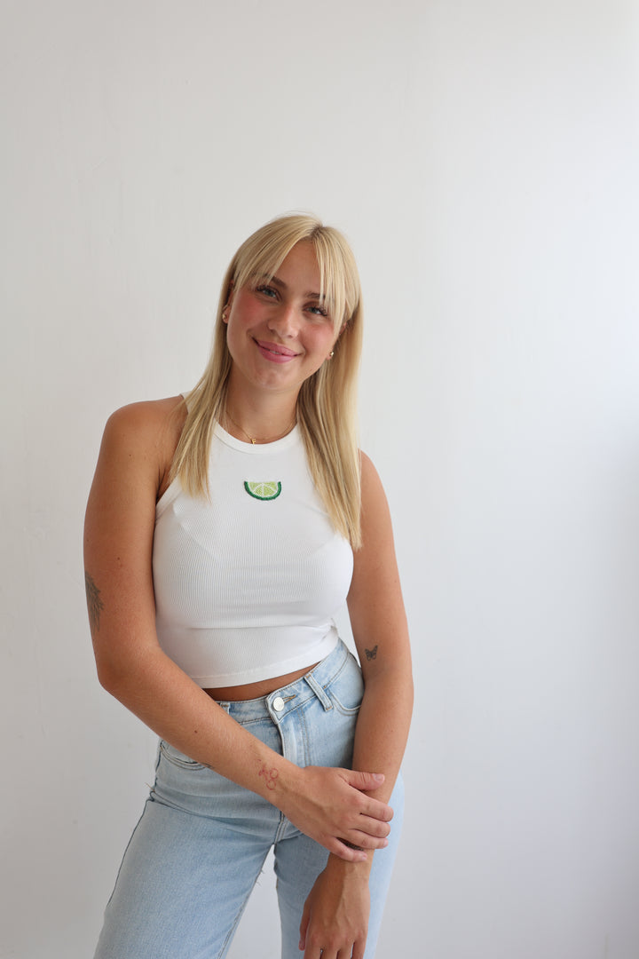 Tanktop mit Pailletten-Print Nola