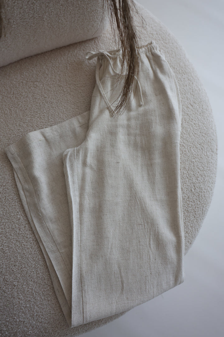 Extra Long Leinenhose mit Gummizug Chiara