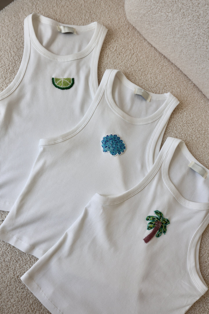 Tanktop mit Pailletten-Print Nola