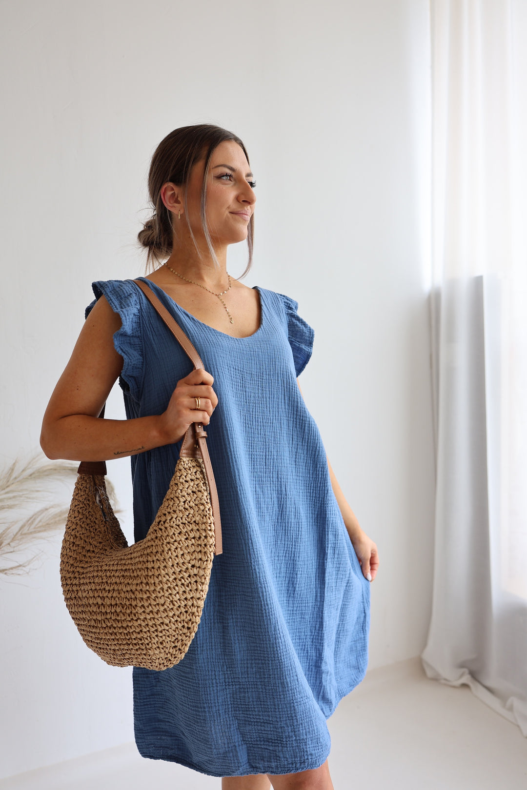 Minikleid aus Musselin Mariella