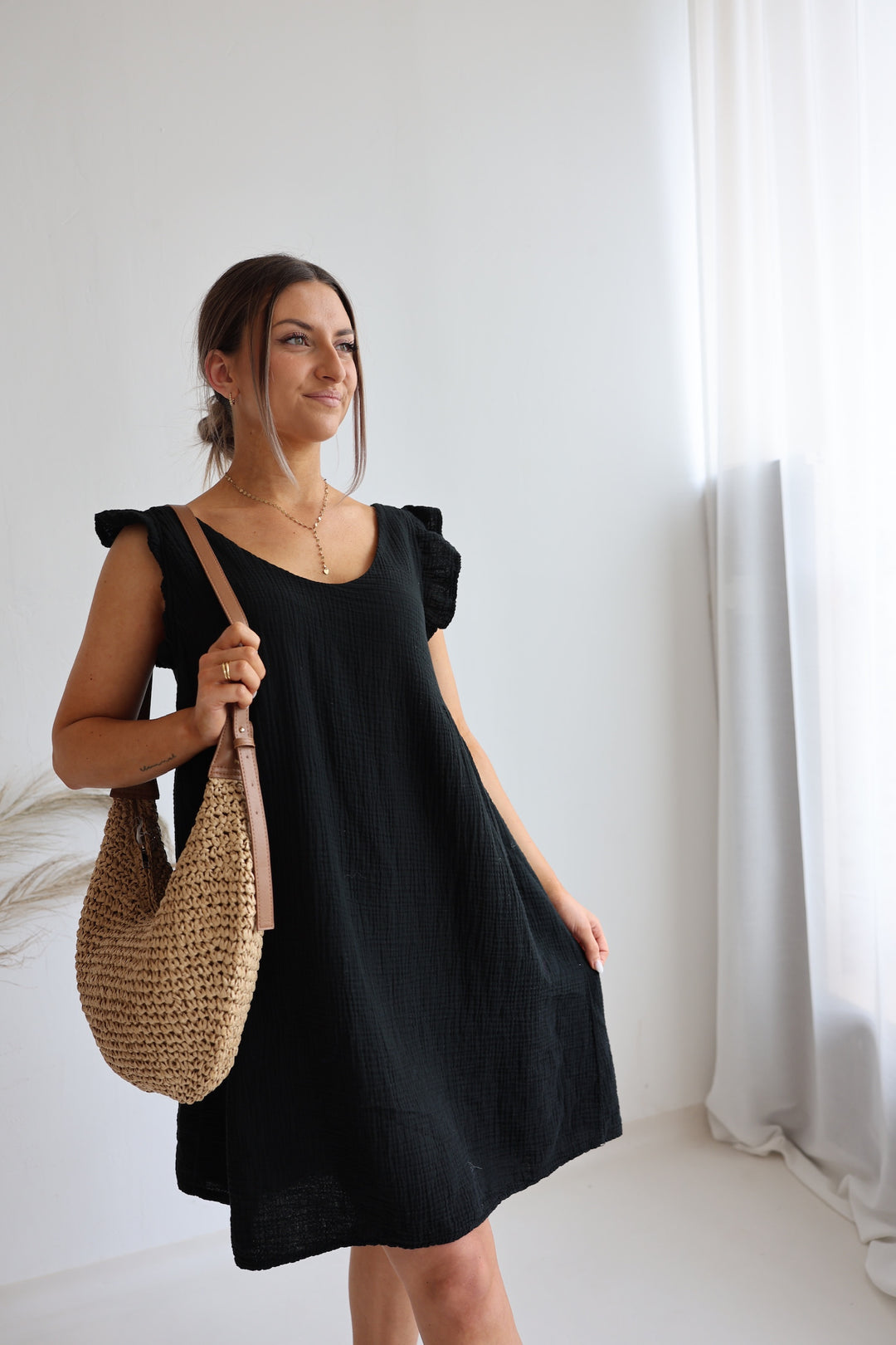 Minikleid aus Musselin Mariella