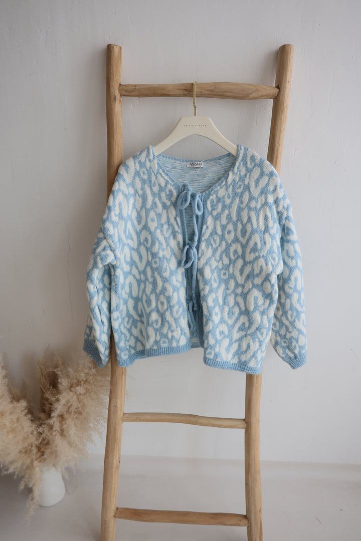 Cardigan zum Binden mit Leoprint Nira