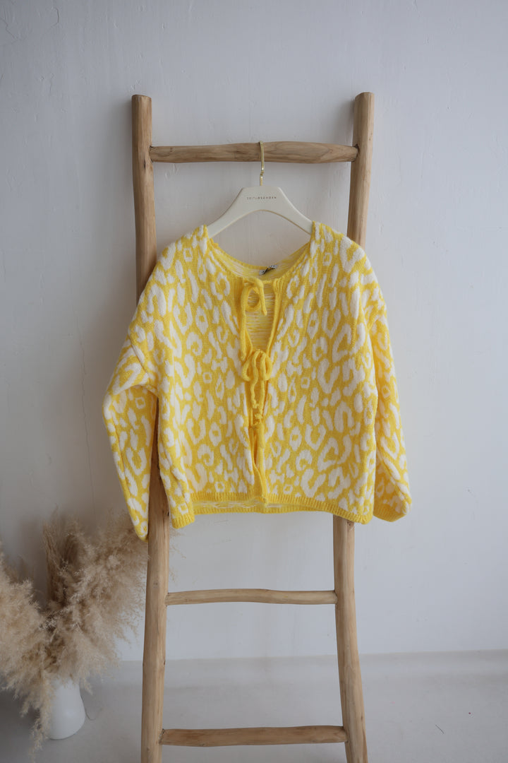 Cardigan zum Binden mit Leoprint Nira