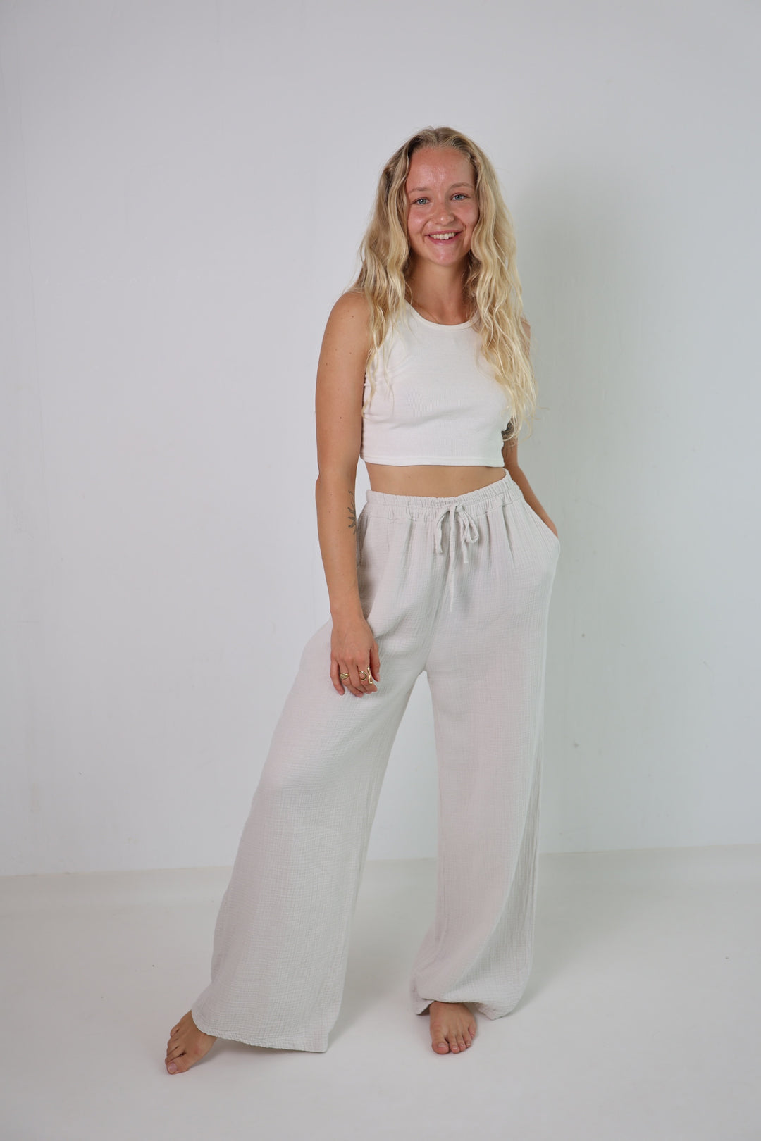 Lange Musselinhose Casual