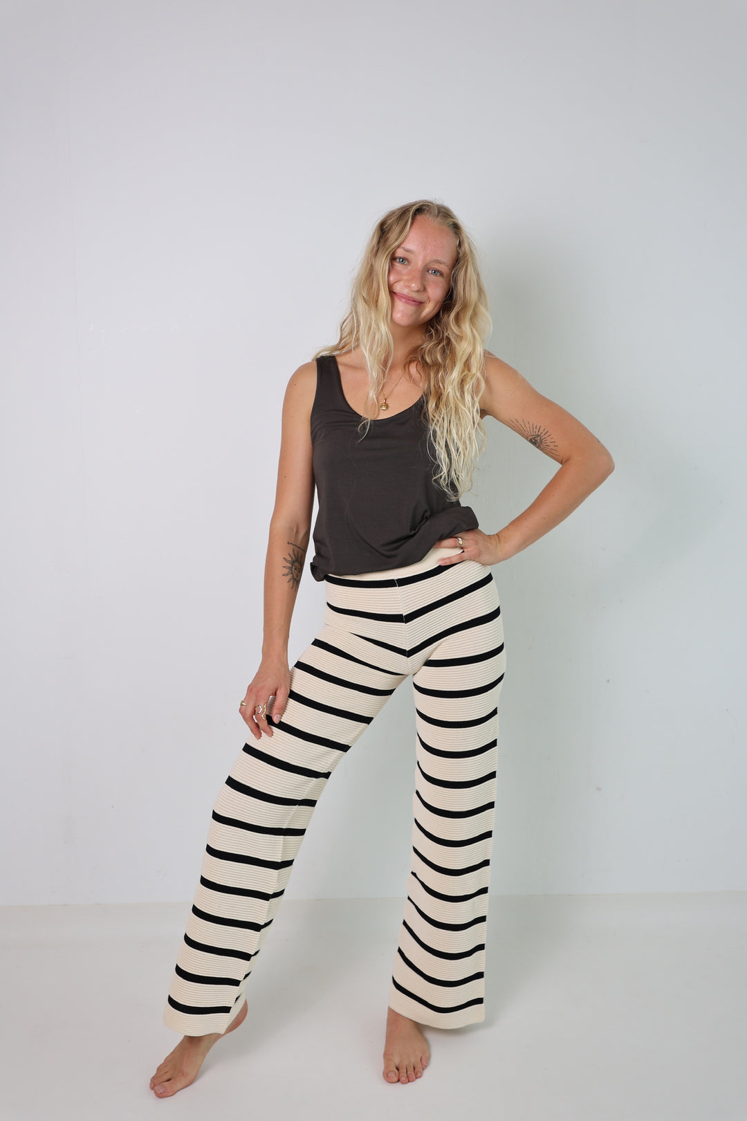 Lange gestreifte Hose Sandy Stripes