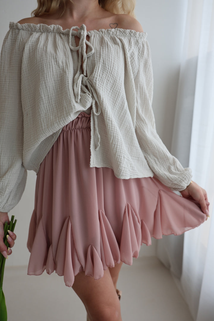 Musselinbluse mit Schleifen Milena