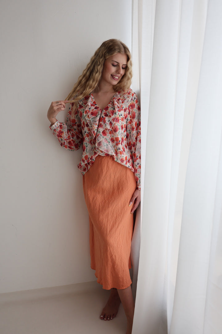 Chiffonbluse mit Floralprint Viola