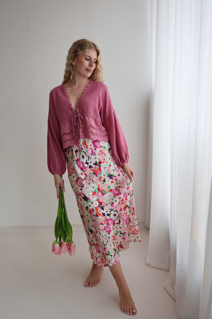 Musselinbluse Sweet Ruffles