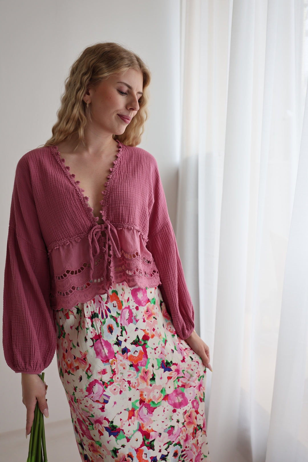 Musselinbluse Sweet Ruffles