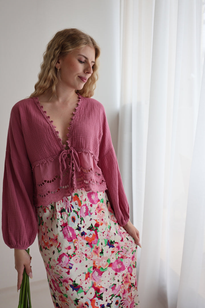 Musselinbluse Sweet Ruffles
