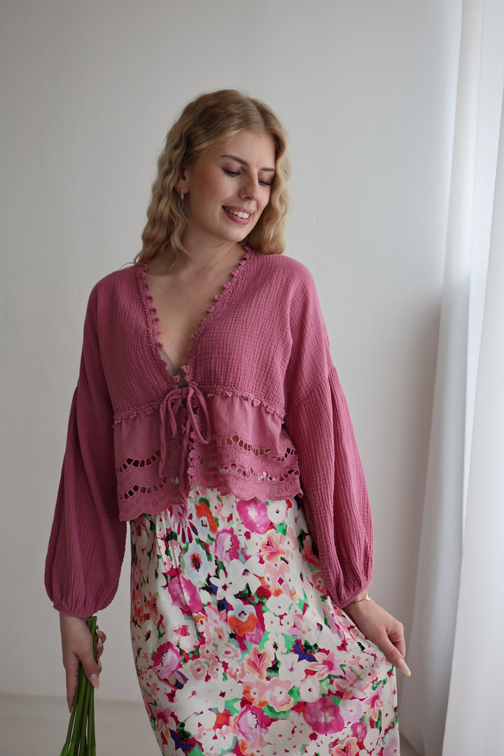 Musselinbluse Sweet Ruffles