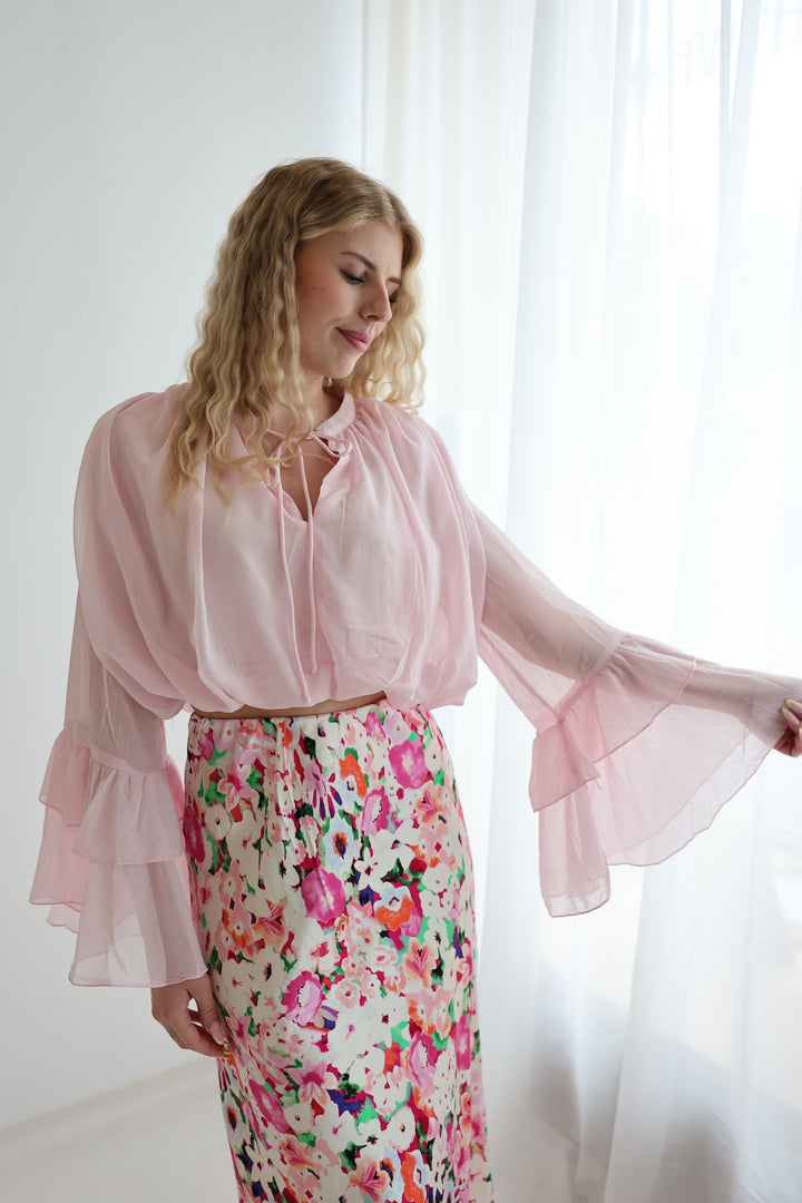 Bluse mit Volantärmeln Louisa