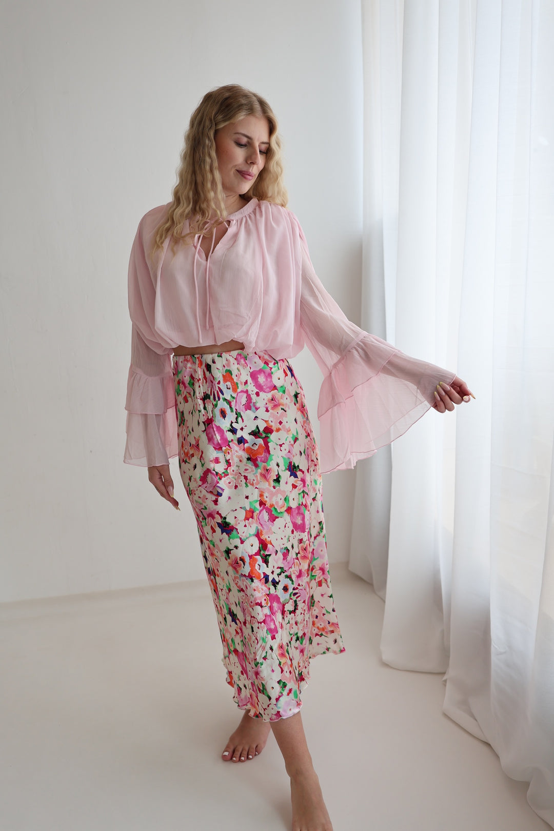 Bluse mit Volantärmeln Louisa