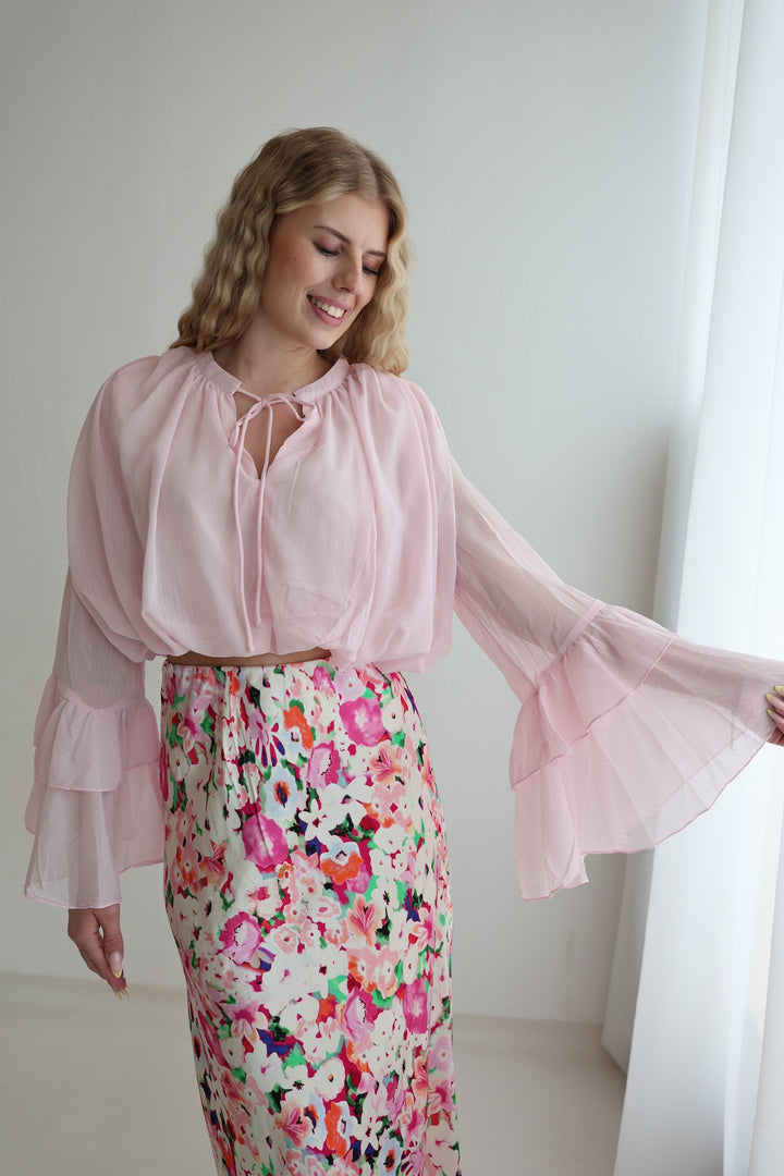 Bluse mit Volantärmeln Louisa
