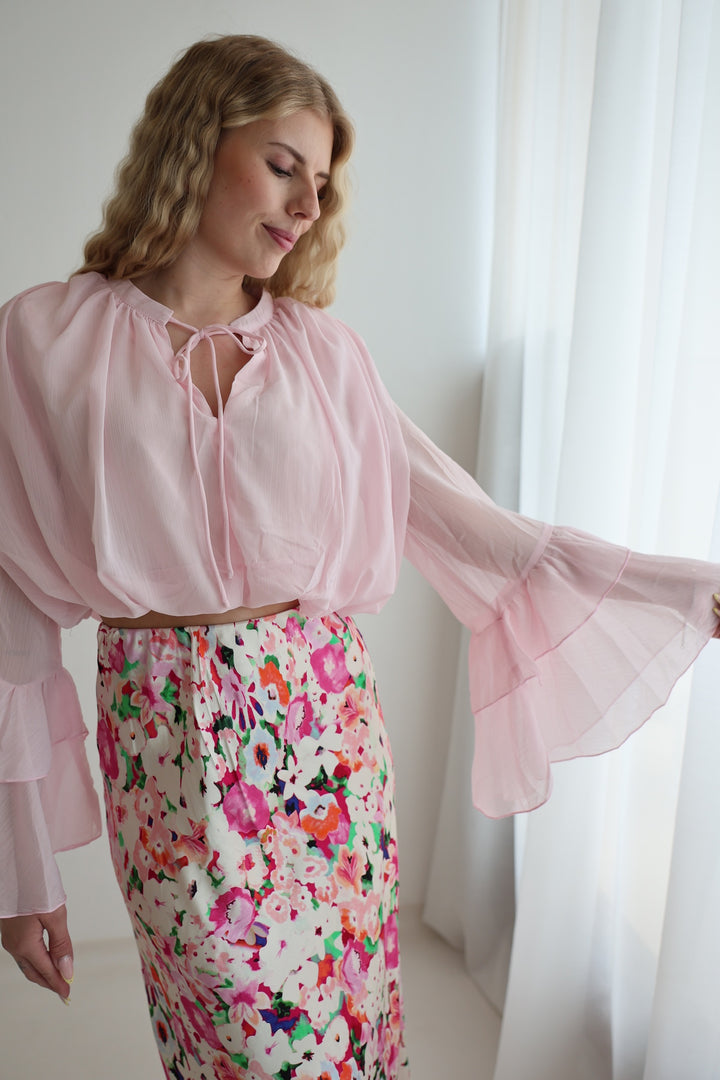 Bluse mit Volantärmeln Louisa