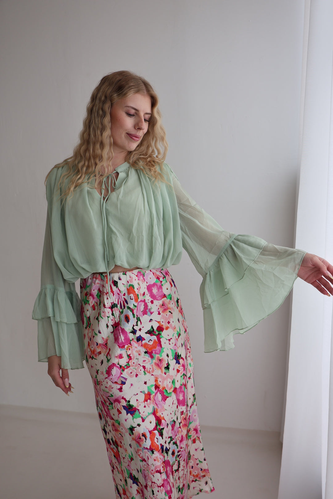 Bluse mit Volantärmeln Louisa