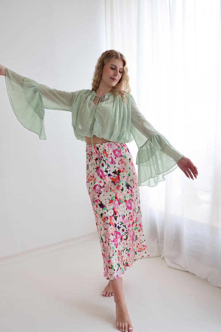 Bluse mit Volantärmeln Louisa