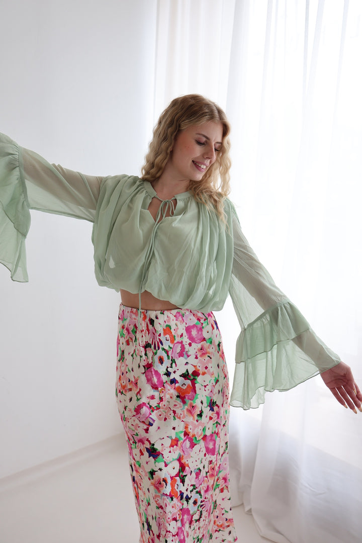 Bluse mit Volantärmeln Louisa