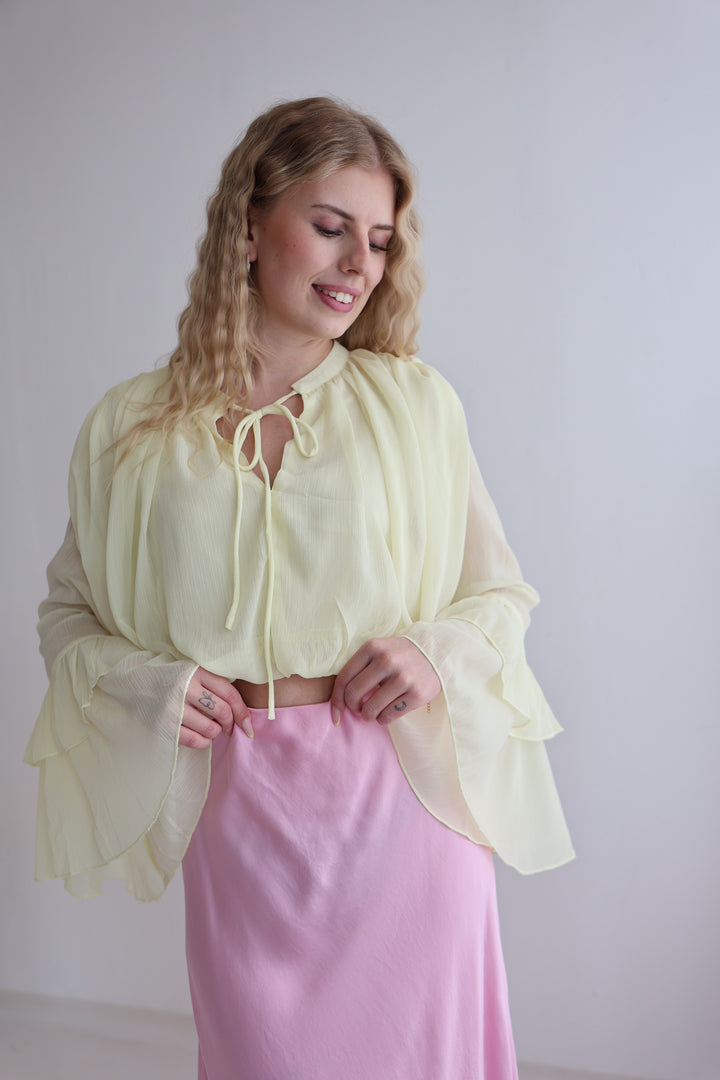 Bluse mit Volantärmeln Louisa