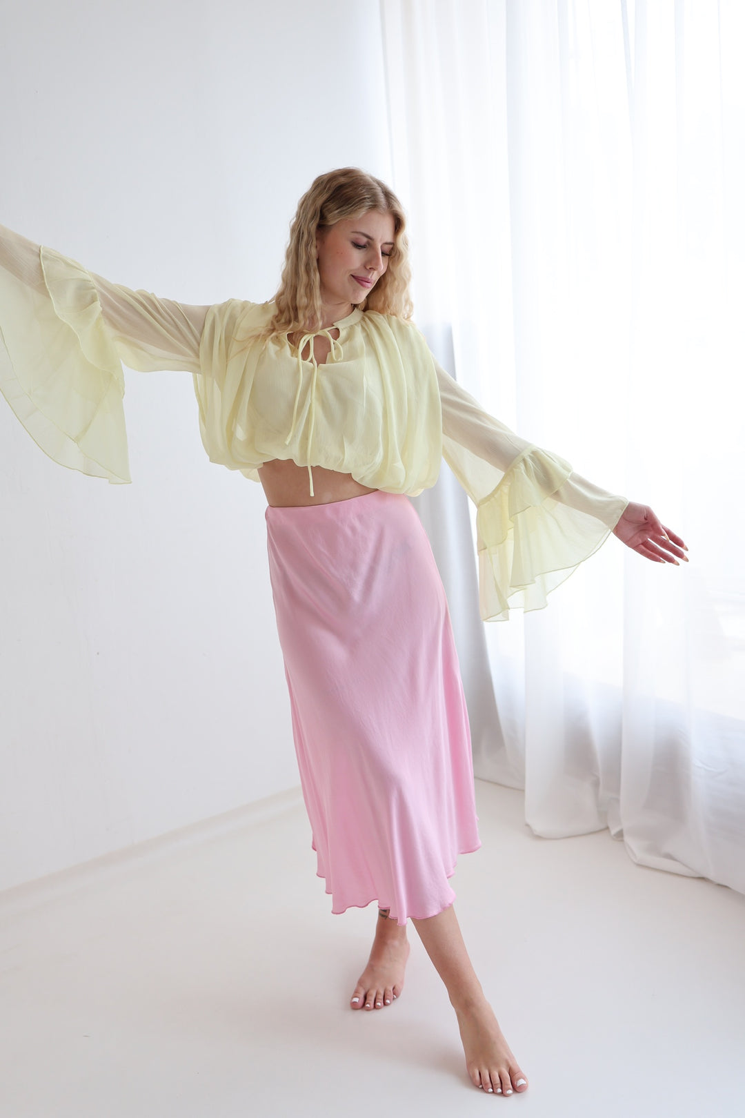 Bluse mit Volantärmeln Louisa