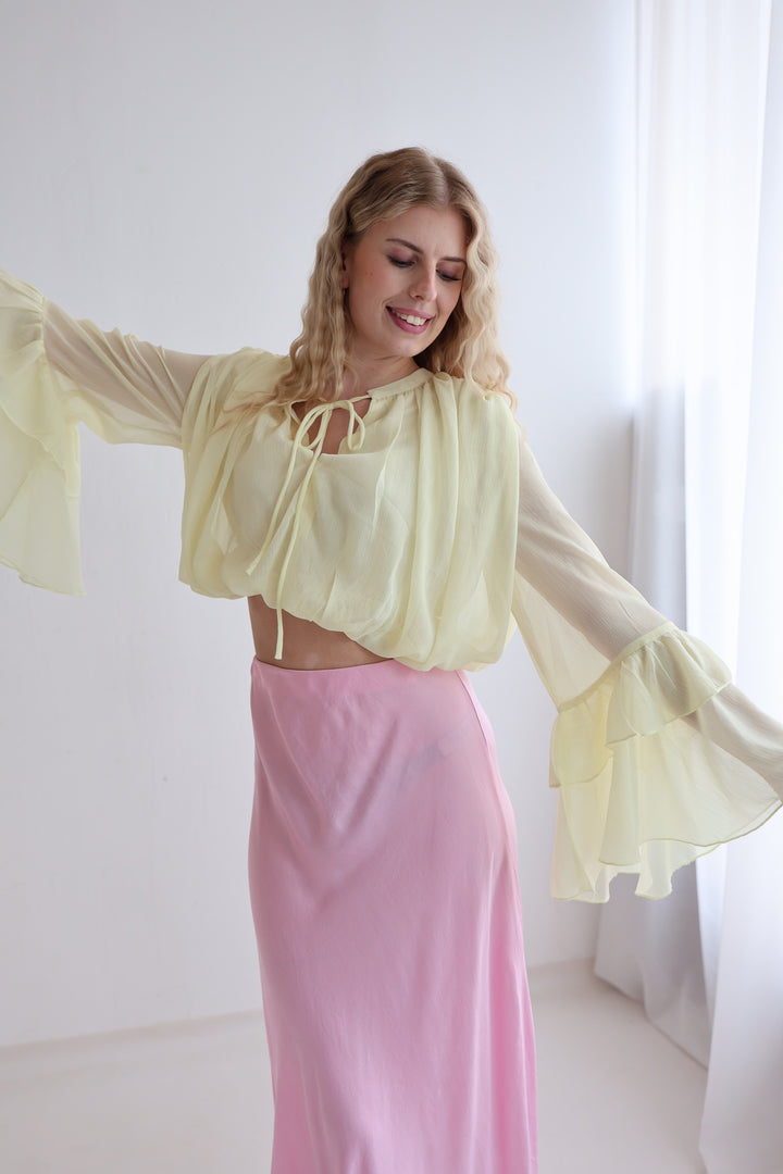 Bluse mit Volantärmeln Louisa