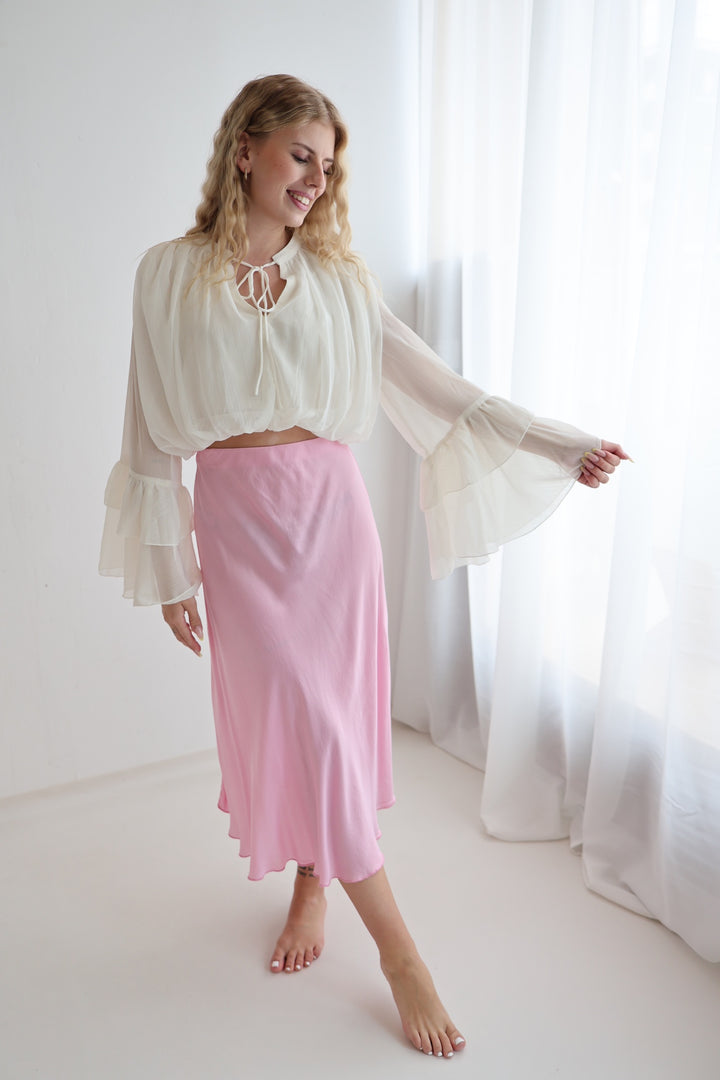 Bluse mit Volantärmeln Louisa