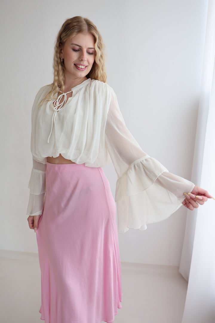 Bluse mit Volantärmeln Louisa