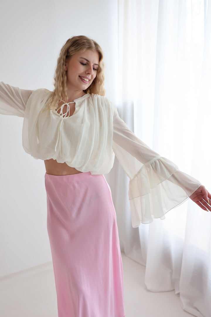 Bluse mit Volantärmeln Louisa