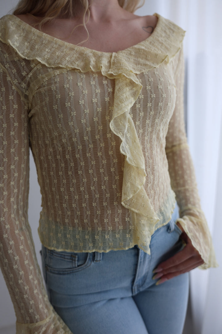 Transparentes Spitzenshirt Emmi