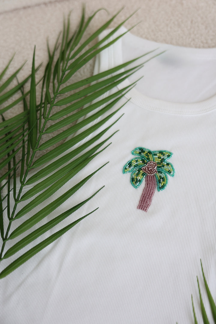 Tanktop mit Pailletten-Print Nola