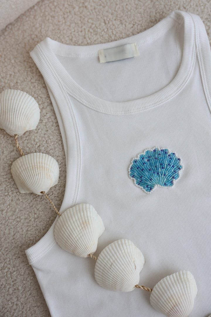 Tanktop mit Pailletten-Print Nola