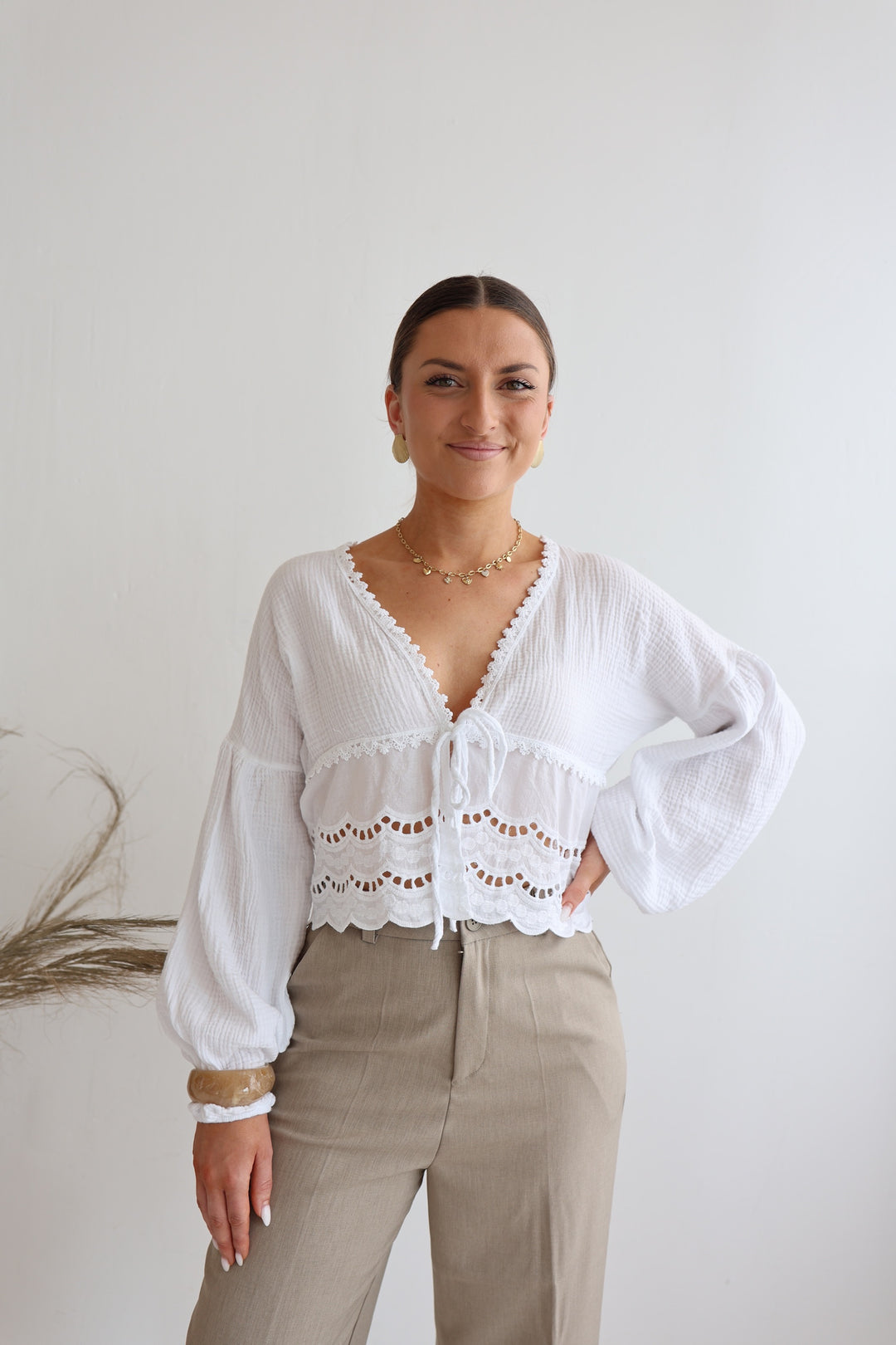 Musselinbluse Sweet Ruffles