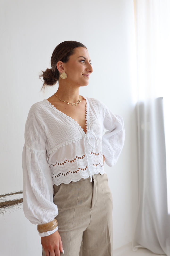 Musselinbluse Sweet Ruffles