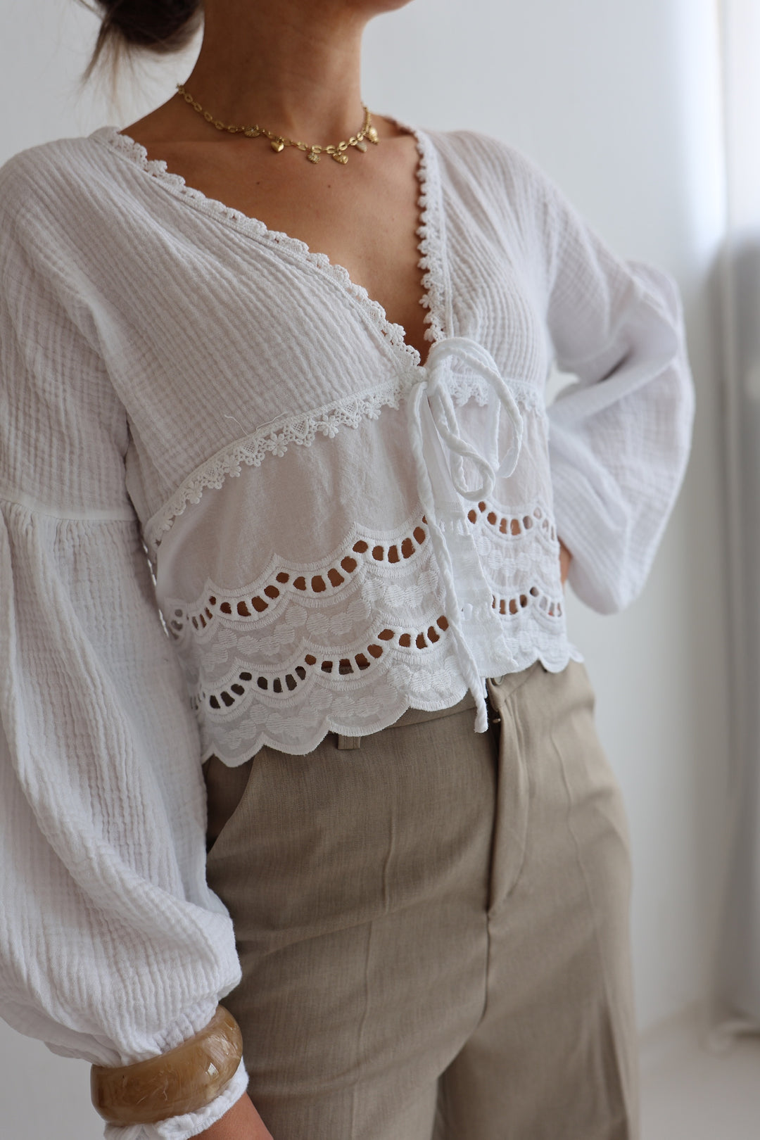 Musselinbluse Sweet Ruffles