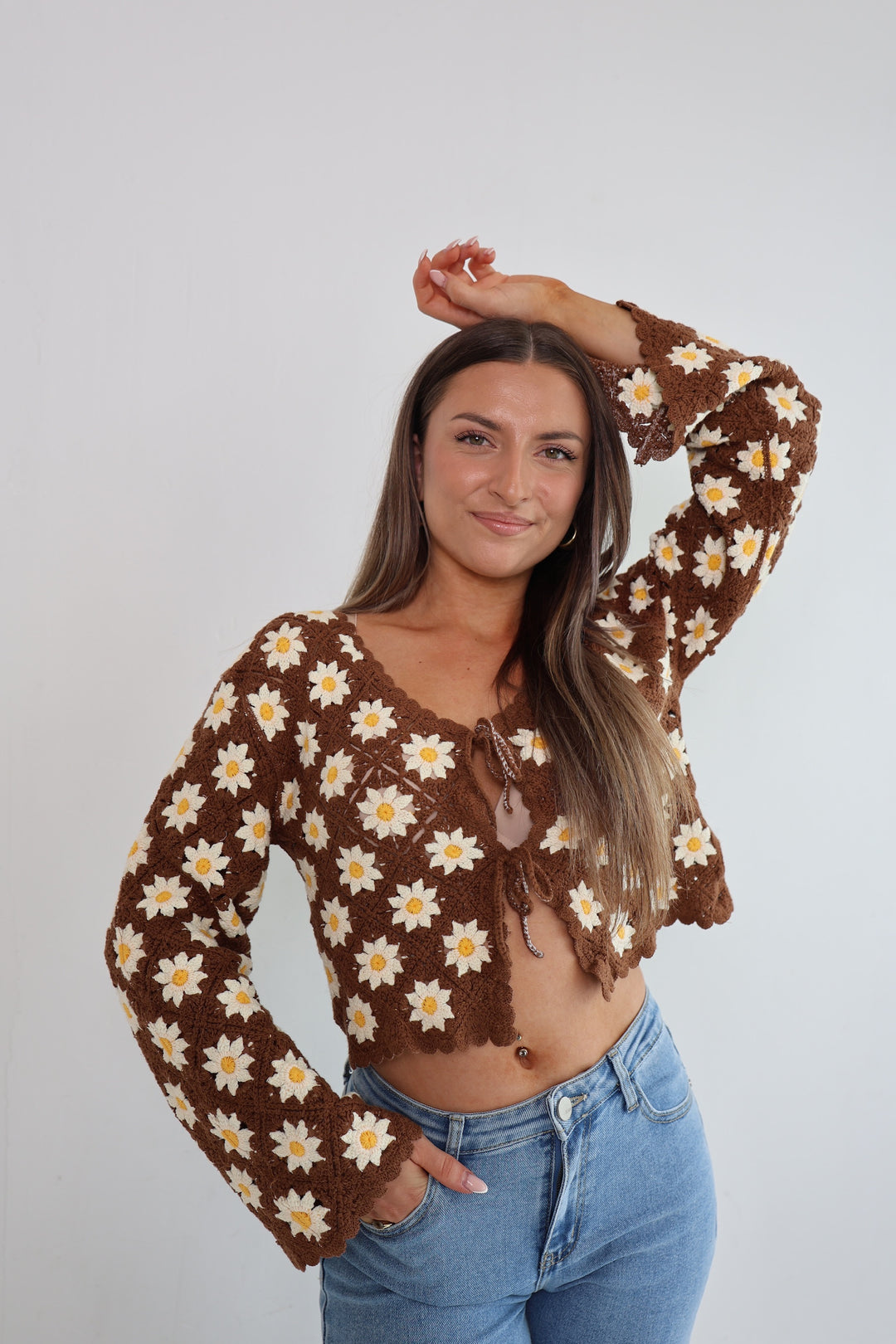 Häkelcardigan Amber Garden