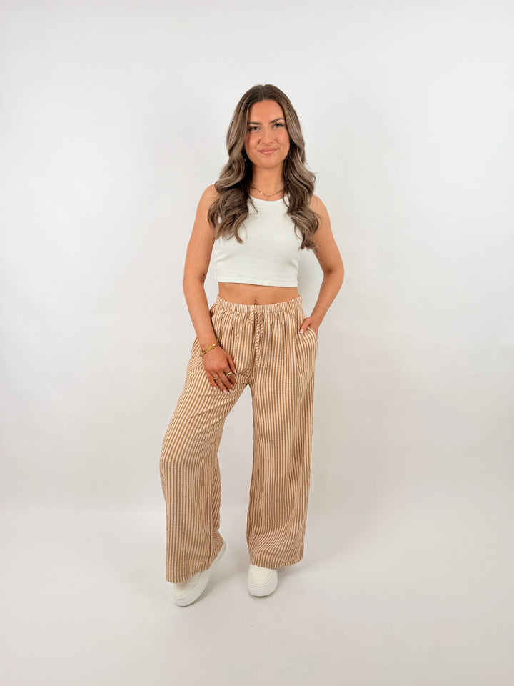 Lange Musselinhose mit Streifen Little Lines