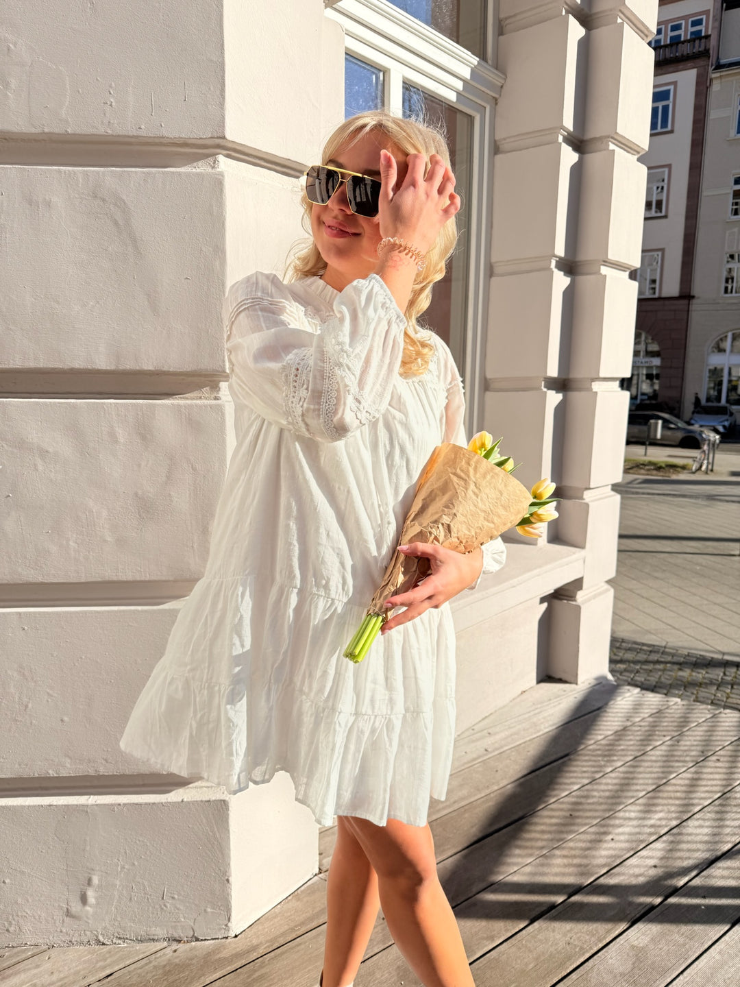 Spitzenkleid mit langen Bommeln Zora (EE-927)