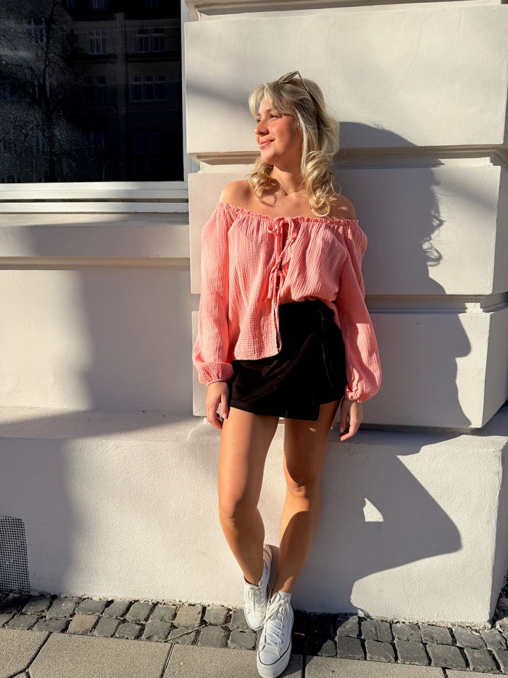 Musselinbluse mit Schleifen Milena