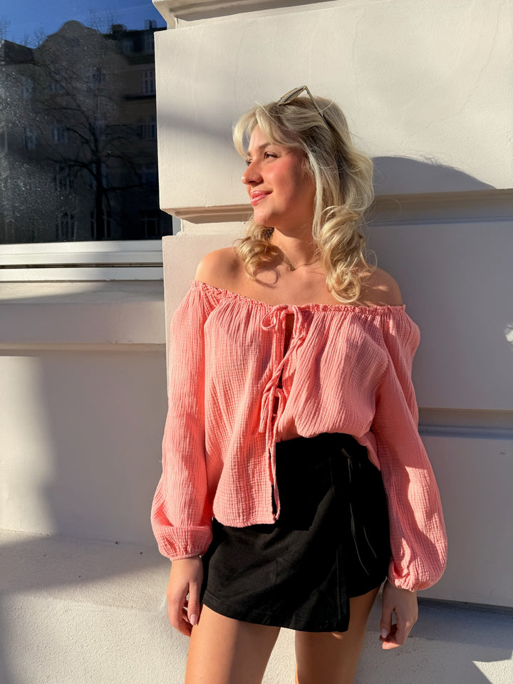 Musselinbluse mit Schleifen Milena