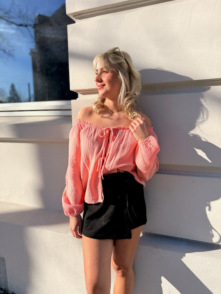 Musselinbluse mit Schleifen Milena